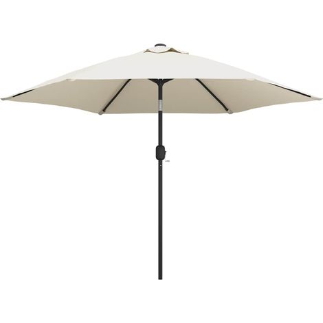 Sonnenschirm Sandweiß 3 m Stahlmast vidaXL (1/5)