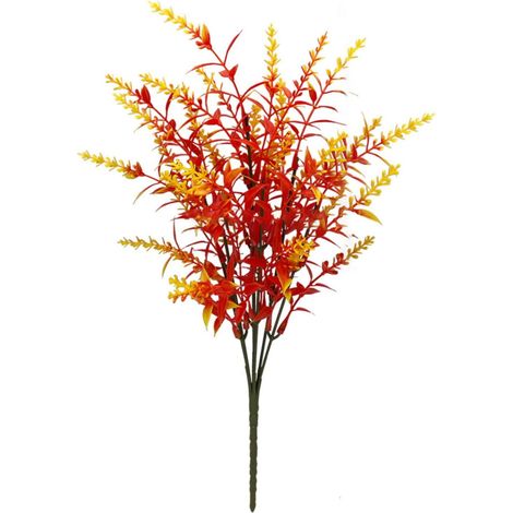 Plante Artificielle - Mur Végétal Décoratif - Feuillage Vert et Doré Automne - Fougère et Bouquets Persans - 1 Pièce (1/5)
