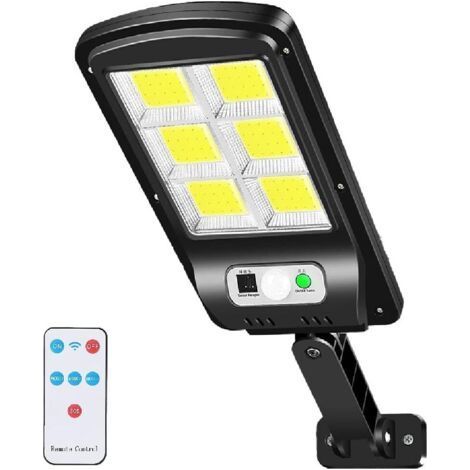 Lámpara solar para exteriores, 6000 lm, farola LED, luz solar, reflector, sensor de movimiento, 3 modos, IP67, resistente al agua, para jardín, garaje, patio, escaleras, patio (1 pieza) (1/5)
