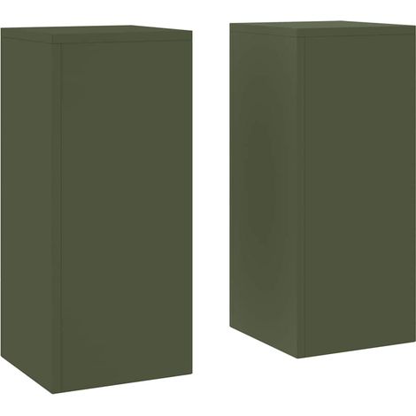 Maison Exclusive - Pflanzenständer 2 pcs Olivgrün 24 x 24 x 55 cm