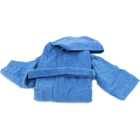Accappatoio Per Bambini In Spugna Modello Children Colore Bluette, misura10 AnnicoloreBluette