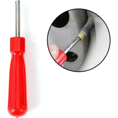 1 tournevis de valve pour valve de pneu, extracteur de noyau de valve pour toutes les valves de roue courantes des pneus de voiture, outil de démontag