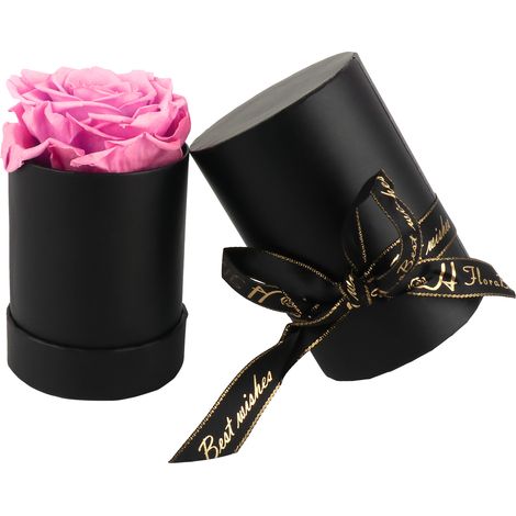 Rose rouge stabilisée, éclatante, romantique et élégante, aux couleurs inaltérables, idéale pour un anniversaire ou une fête. (1/5)