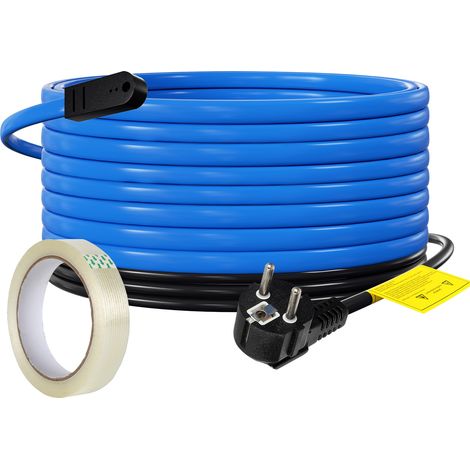 Randaco 8m 136W Frostschutz Heizkabel mit Thermostat Rohrheizkabel Heizleitung für Wasserleitung Wasserdicht Rohrleitungen Inkl. 10m Klebeband IP68 (1/5)