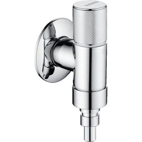 Vanne de machine à laver avec connecteur d'arrêt d'eau, montage mural G1/2" (BSPP 1,27 cm), filetage en laiton pour machine à laver, salle de bain et salle de bain