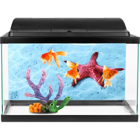 Poster décoratif de fond, peinture, autocollant en PVC, image de paysage pour aquarium, 61 x 30 cm (1/5)