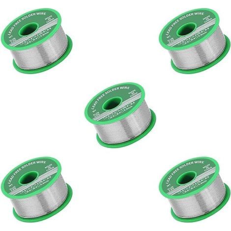 5 pièces étain de soudure , étain sans plomb avec noyau de colophane, étain à souder avec flux, fil de soudure pour la réparation et le bricolage des composants de soudure électriques électroniques（0. (1/4)