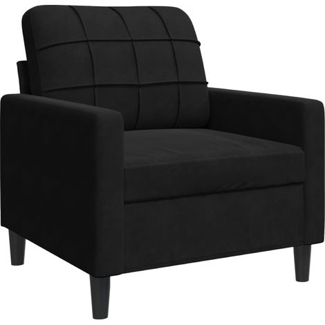 Fauteuil relax  Fauteuil Noir 60 cm Velours (1/5)