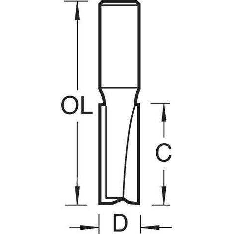3/73 X 1/2 Tct Two Flute Cutter 12.0Mm X 50Mm