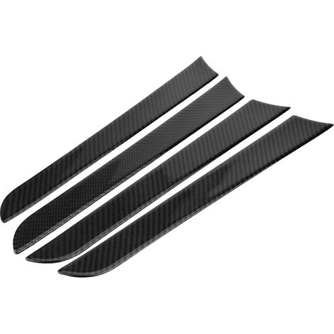 Lot de 4 moulures décoratives noires en fibre de carbone pour bord de porte Audi A4 B8 2007-2016 conduite à gauche (1/5)
