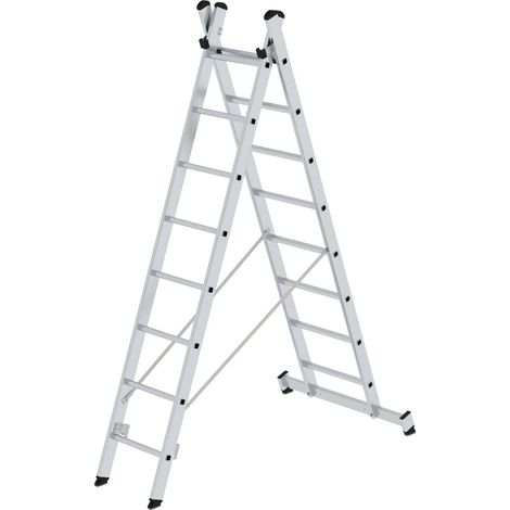 Günzburger Steigtechnik Echelle polyvalente 2nombre de barreaux avec traverse nivello 2 x 8 barreaux - 031216 (1/4)