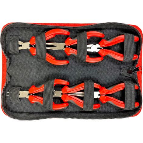 Silver Mini-Zangen Set 125 mm Rot (1/2)