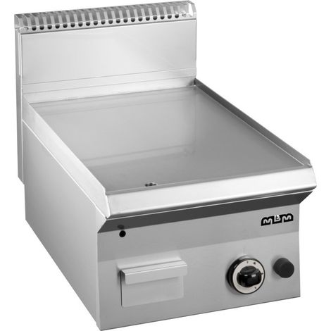 Plancha à gaz - 40 cm - Plaque lisse chrome - Arilex
