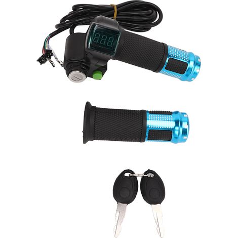 Poignée D Accélérateur Vélo Électrique - Affichage Tension Numérique - 12 V À 99 V - Pour Vélos Électriques - Lot De 2 (1/5)