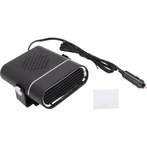 Chauffage de voiture portable à chauffage rapide, rotation à 360°, dégivreur et désembueur de pare-brise, 12 V, noir (1/5)