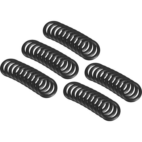 16 x 12 x 2 mm Nitrile Rubber O-Rings 50 Pieces Round Black (1/5)