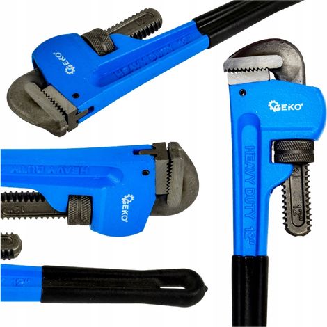 Llave para tubos ajustable de hierro fundido GEKO Stillson PROFI de 12" G01680