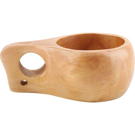 Tasse à café en bois naturel portable pour extérieur avec anse, idéale pour le thé et les boissons (1/5)