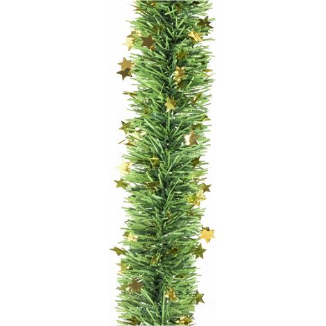 Weihnachtsdekoration von Faedo, Goldstruktur, Made in Italy, Grün