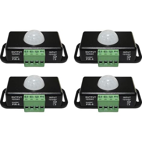 Filiyano-Détecteur de mouvement LED 12 V/24 V CC, détecteur de mouvement infrarouge corporel PIR, interrupteur automatique sans fil - Parfait (1/5)