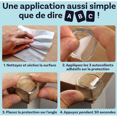 Protection D'Angle Pour Table - Protection Sphérique En Pvc Non Toxique - Pour Sécuriser Meubles À La Maison - Lot De 4 (1/5)
