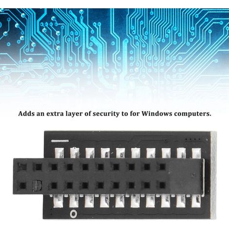 Jeffergarden Module de Sécurité de Cryptage TPM 2.0, Carte à Distance LPC 20 Broches Compatible avec la Carte Mère Windows, Composant électronique de Carte de Sécurité de Cryptage de Carte à Distance