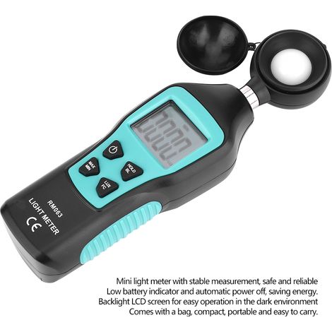 Luxmètre numérique portable RM063 de haute précision avec écran LCD, photomètre (1/5)