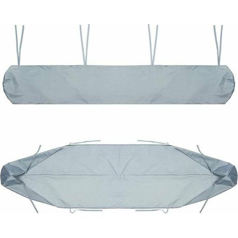 Sac de protection pour auvent, housse anti-poussière de 4 mètres, gris, housse de protection hivernale imperméable, convient aux auvents de terrasse. (1/4)