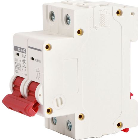 Mini photovoltaic circuit breaker DC 2V-500V 63A - Solar panel protection - Model DZ47-63Z-2P - Easy installation (1/5)