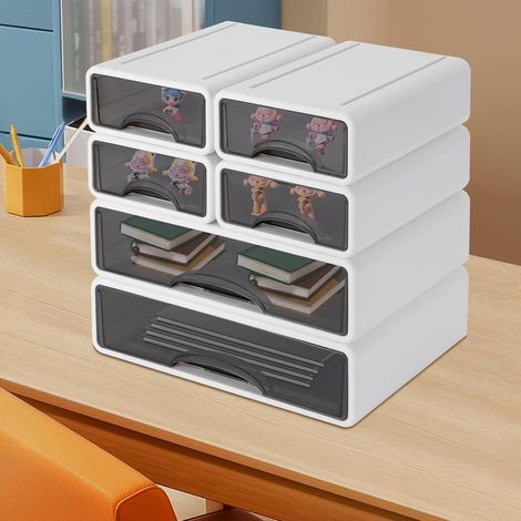 6 Schubladen Desktop Stackable Storage Box Plastic Drawer Craft Chest Of Drawers Selected Materials Elegantes Aussehen Ergonomisches Design Klassifizierte Lagerung Geeignet FüR Die Speicherung Weiß (1/5)