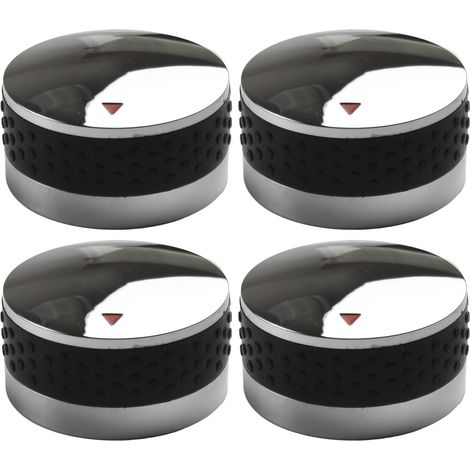 Lot de 4 boutons de rechange ronds pour cuisinière à gaz, barbecue à gaz (58 mm)
