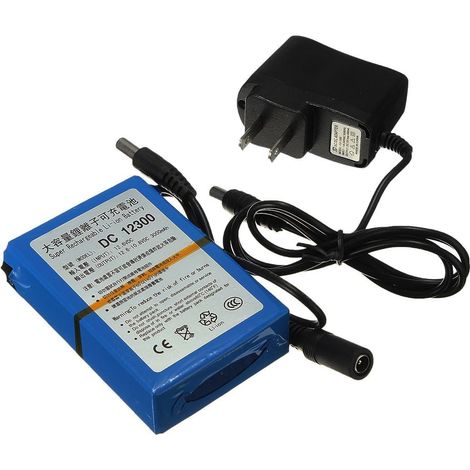 DC 12v 3000mah li - ION dc12300 Batterie Rechargeable Batteries Pack avec Bouchon pour baterias bateria caméras (1/5)