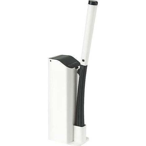 Einweg-Toilettenbürste ohne Totraum, Schwarz, 1 Stück mit Aufbewahrungskorb, Schwarz, weiche und langlebige Toilettenbürste mit flexiblem Bürstenkopf (1/5)