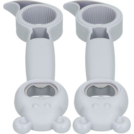 Universeller 4-in-1-Dosenöffner, 2er-Set, tragbarer grauer Flaschenöffner, multifunktionaler Flaschenöffner für Getränke, leichtes und praktisches Küchengerät. (1/5)