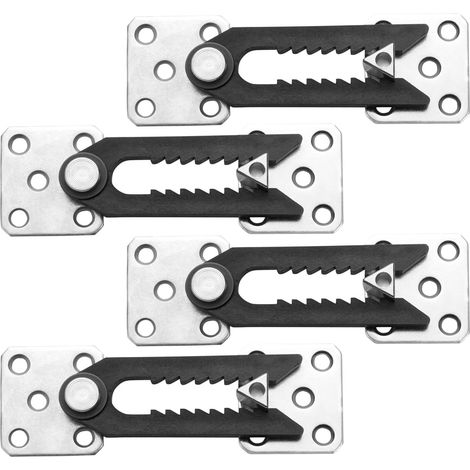 SOTECH Möbelverbinder für Polstermöbel, Sofa-, Bett-, Tisch-Verbinder Rastverbindung 30 - 72 mm, 4er Set