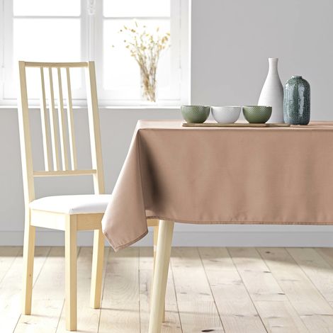 Nappe de Table XXL 140 x 300 cm – Polyester Uni – Teinte BLUSH