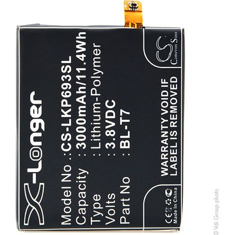 NX - Batterie téléphone, smartphone, GSM pour LG 3.8V 3000mAh - BL-T7 (1/4)