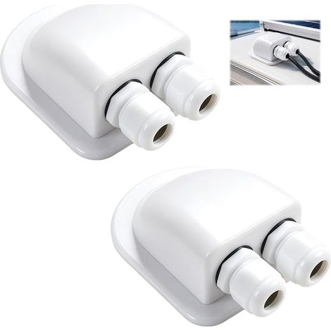 Presse-Étoupe Solaire Étanche,Solaire Double Entrée De CâBle Gland,Passe Toit Camping Car,Double Gland Solaire De Toit Camping-Car,Maison Et Installation De Panneaux Solaires (1/5)