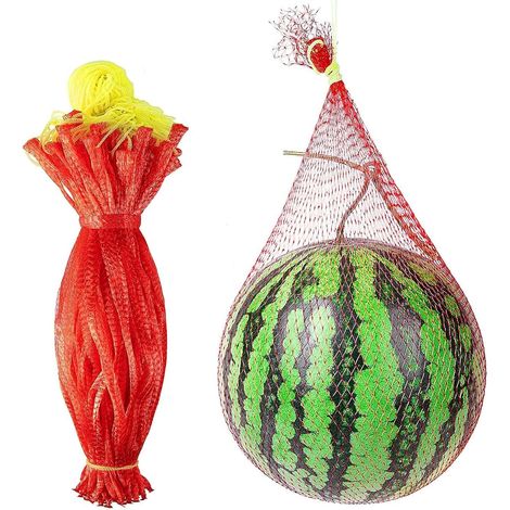 JSSEVN-100 PCSs Filets à Pastèque pour Jardin, Sacs en Maille pour Fruits, Sac Reutilisable Filet Legume, Filets Suspendus pour fruits (1/5)