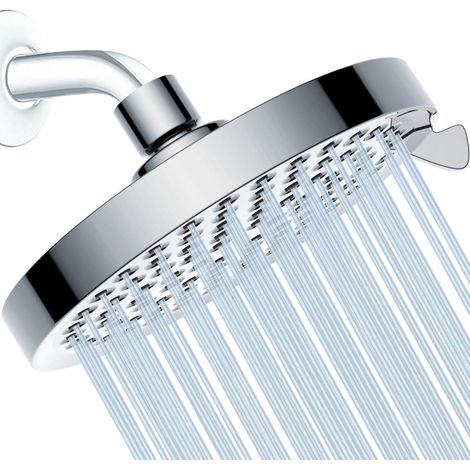 Regendusche 6 Zoll, 7 Duschmodi, verstellbar, Anti-Kalk-Düsen, Chrom (1/5)