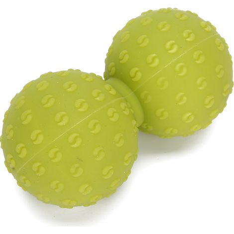 Lot de 2 balles de massage vertes pour jambes, dos, épaules, soulagement musculaire profond, fitness, yoga, gym (1/5)