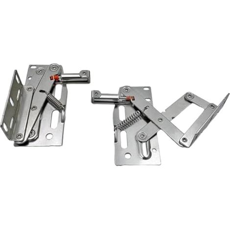 2x charnières de plateau à 45 degrés vers le bas, charnière d'amortissement de porte rabattable, ciseaux, charnière d'amortissement pour placards, (1/5)