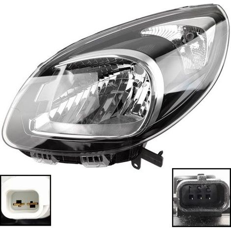 Phare gauche Renault Kangoo 2013+ avec intérieur noir 260607949R
