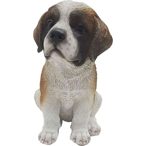 Esschert Design Hundewelpe Bernhardiner sitzend 19 cm - Polyresin
