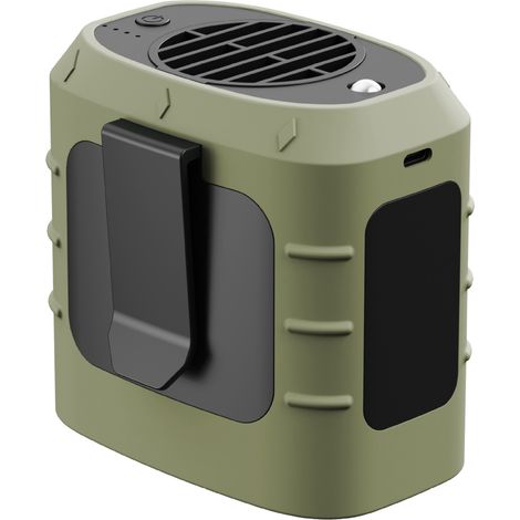 Ventilateur USB à la taille 8000 mAh Ventilateur de taille portable ventilateur de ceinture de ventilateur personnel pour veste de climatisation, camping, pêche, vélo, voyage (Vert armée) (1/5)