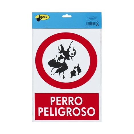 Panneau PVC 20x30 "Chien dangereux", LOGUI (1/2)