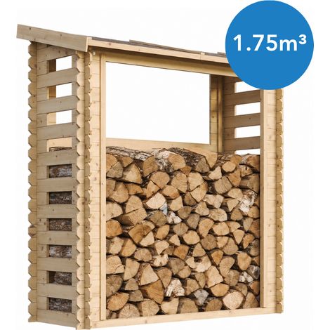 TIMBELA M201 Abri à bûches -l86xL184xH200 cm/ 0.9 m2 - Abri De Stockage Du Bois et range bûches extérieur