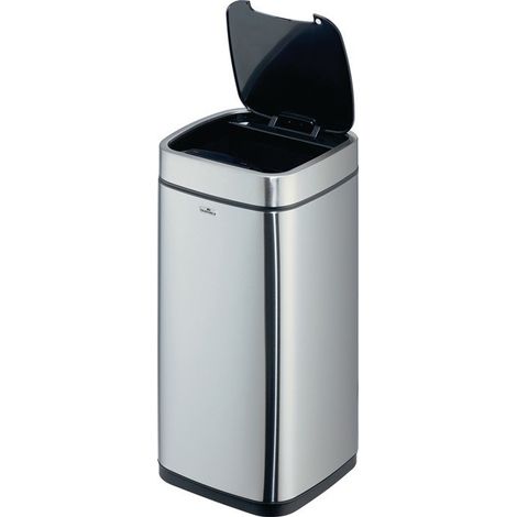 Poubelle NO TOUCH 21L 21 l H570mm acier inoxydable / plastique mét. argent DURAB