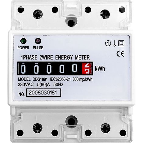 Compteur monophasé DDS1891 haute précision, 4 broches, écran LCD, 50 Hz, 230 V-AquaForge (1/5)
