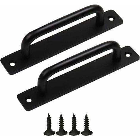 Poignées de Porte 2 Pièces Poignées de Porte Coulissante Poignée de Porte d'Armoire Poignée de Porte en Aluminium Poignée de Porte de Balcon avec Vis, pour Porte de Placard (210 x 25 mm) (1/5)